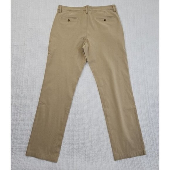 Club Room Men's Size 34x32 4-Way Stretch Chino Golf Pant Khaki Relaxed Straight - Picture 2 of 14